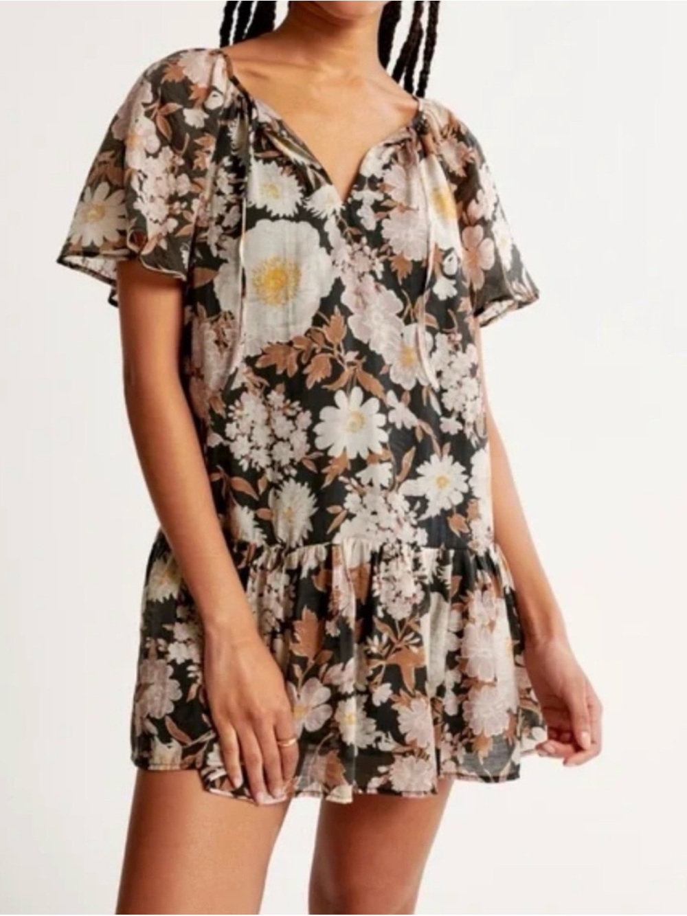 Abercrombie & Fitch Floral Trapeze Dress Size XS